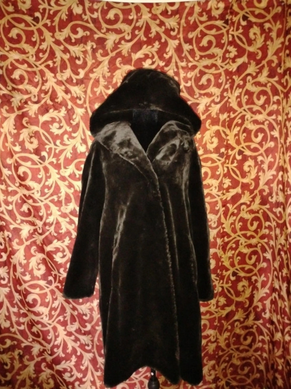 Rent Derby Black Hooded Faux Fur Coat Like New